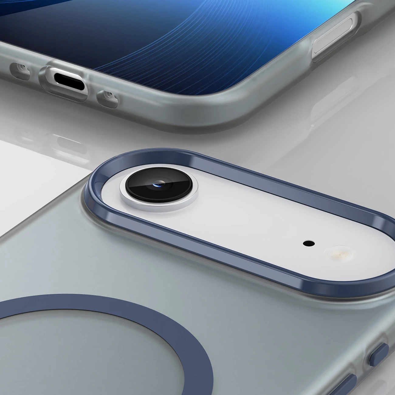 Mbështjellës Hurtel për iPhone 17 Air, MagSafe, TPU/PC, Blu mat