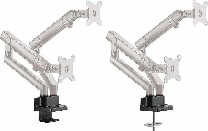 Mbajtës për dy monitorë ICYBOX IB-MS314-T deri 32", VESA 75x75/100x100, me kllapë ose montim në vrimë, i zi