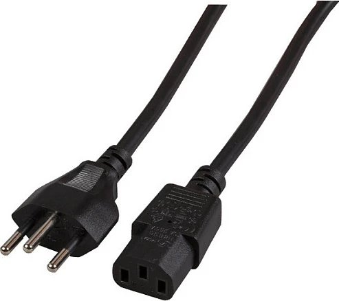 Kablë rryme EFB Elektronik EK537.2V3, 2 m, T12 në IEC C13, 10A 250V, e zezë