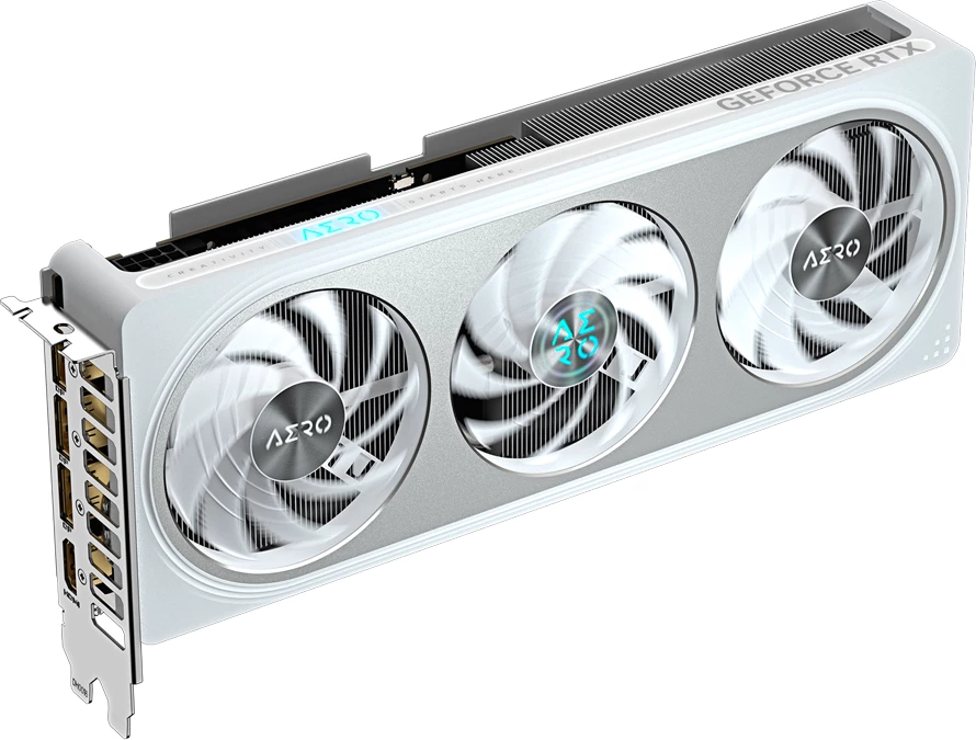 Kartë grafike GIGABYTE GeForce RTX 5060 AERO OC 8G, 8GB GDDR7 128-bit, PCIe 5.0, e bardhë, Retail