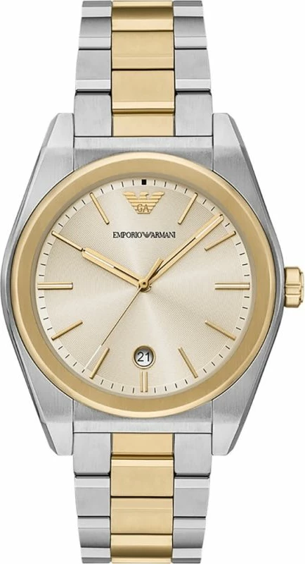 Orë dore meshkujsh Emporio Armani Federico AR11716, argjend dhe ar, me kuti