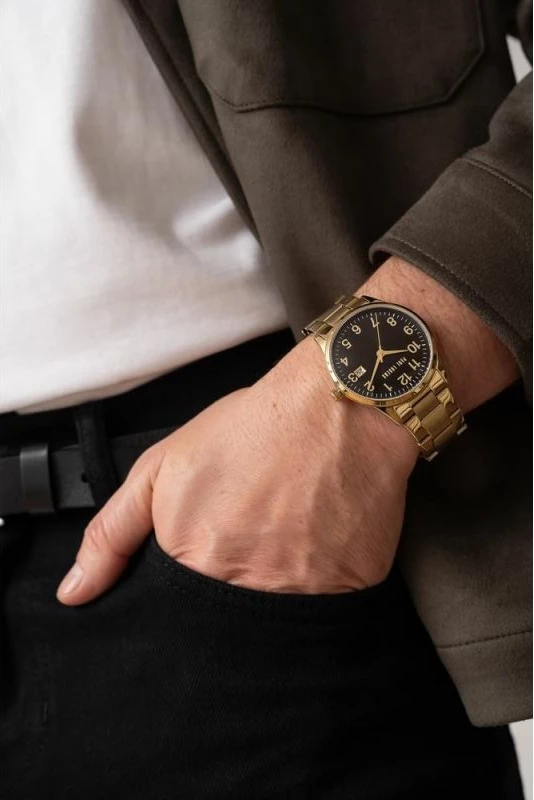 Orë dore për meshkuj Paul Lorens, e zezë