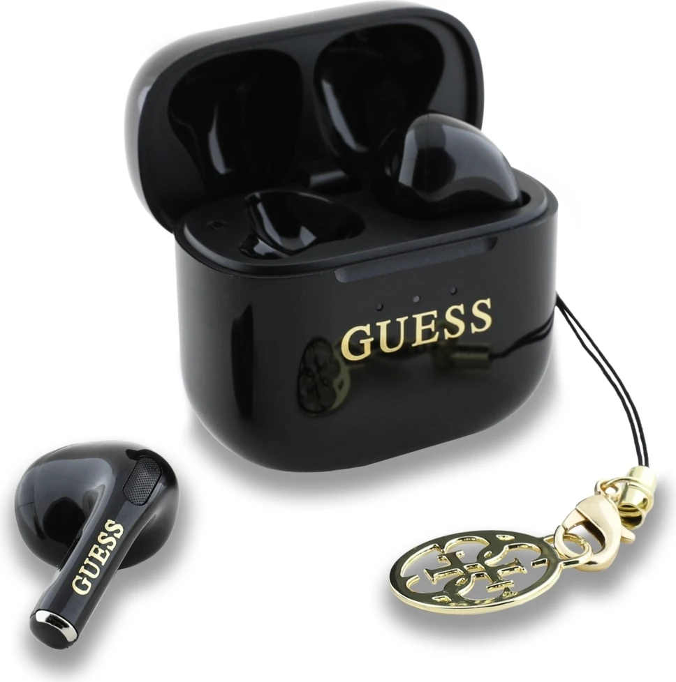 Kufje TWS Guess Glossy Effect me logo klasike & varëse, të zeza