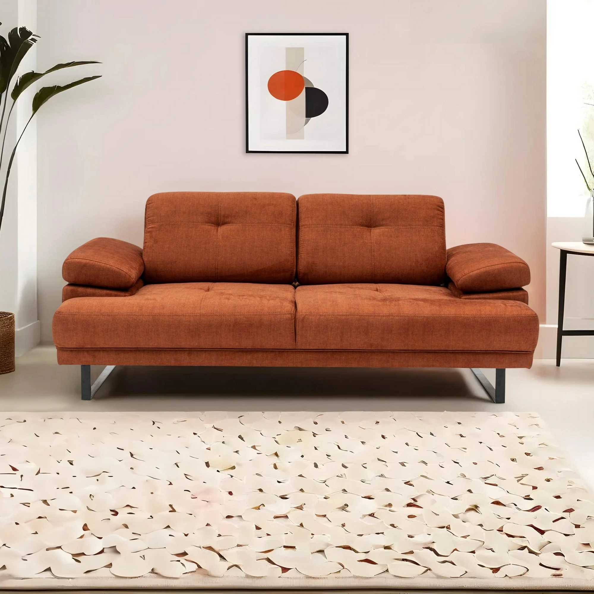 Divan-krevat 2 vende, Atelier del Sofa, Mustang, portokalli