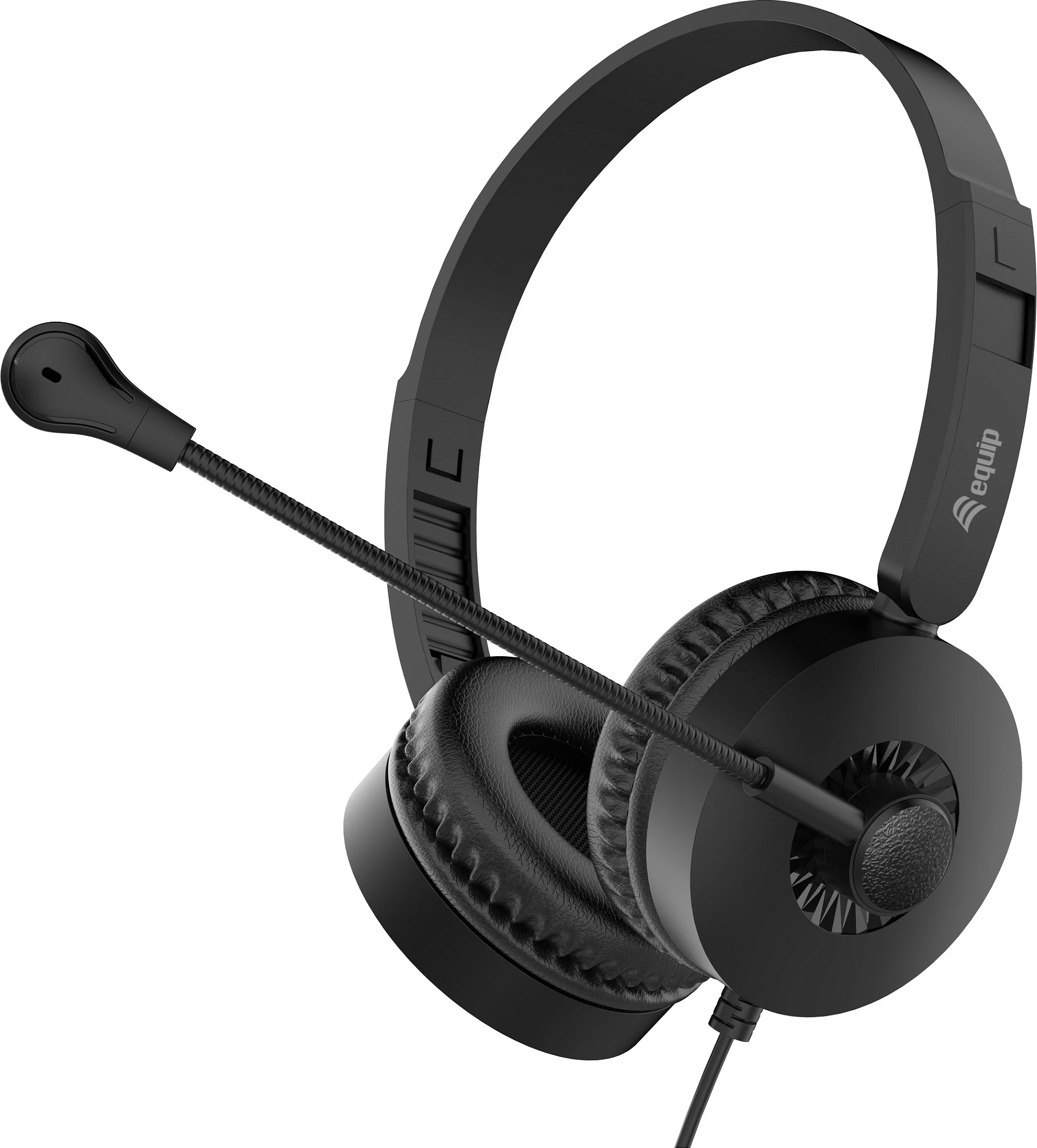 Kufje EQUIP Stereo Headset, USB-A, kabllo 2 m, me mikrofon, të zeza