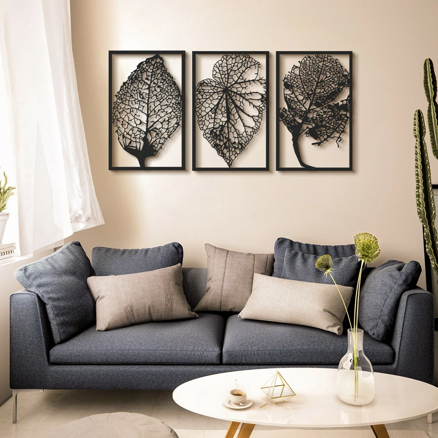 Aksesor dekorativ metalik për mur Wallity, Vjeshtë - APT167MS