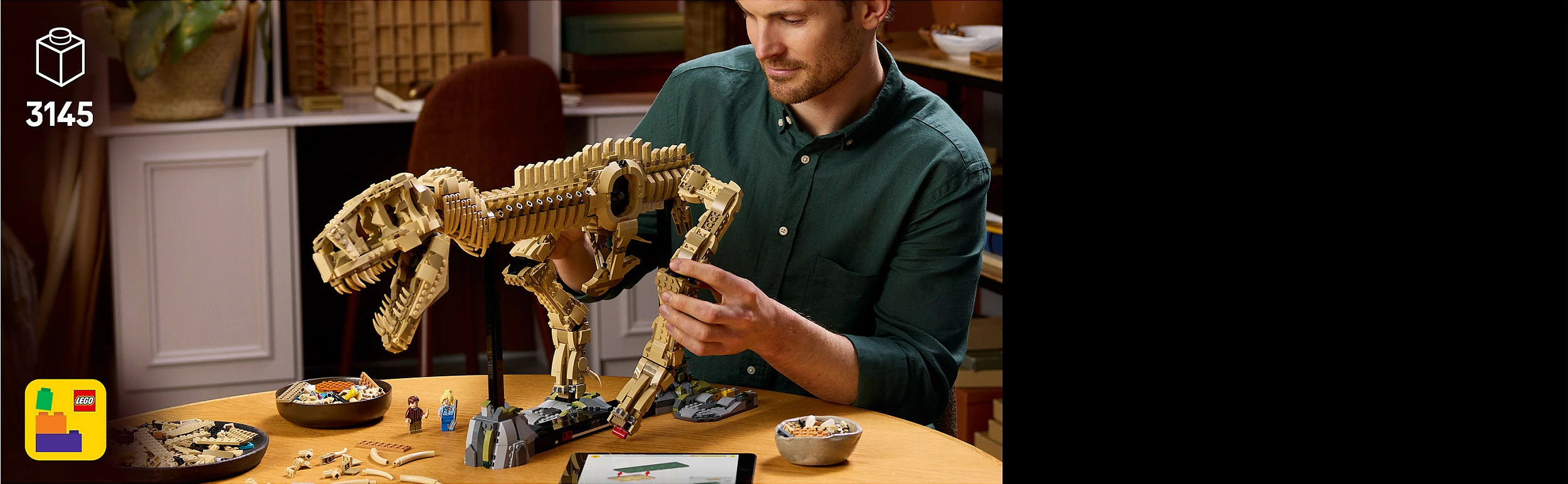 Set ndërtimi LEGO Jurassic World 76968 Dinosaur Fossils: Tyrannosaurus Rex, 3145 copë, Shumëngjyrësh