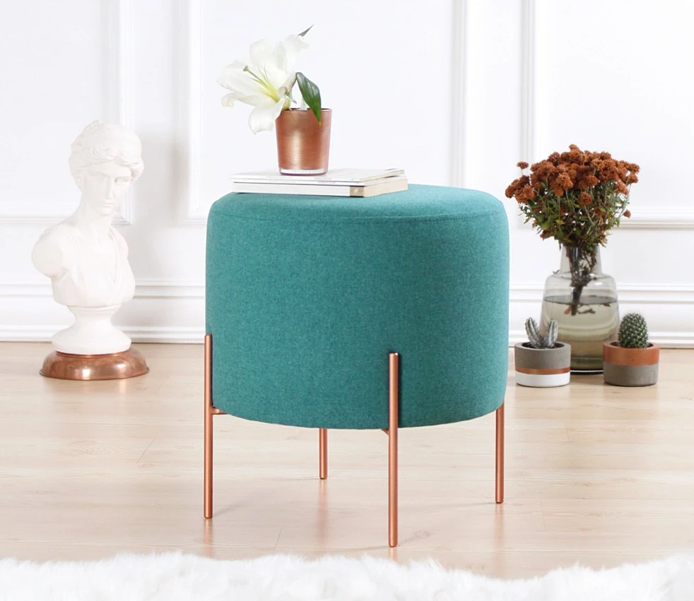 Puf Atelier del Sofa, ngjyrë jeshile e çelët, 45 cm