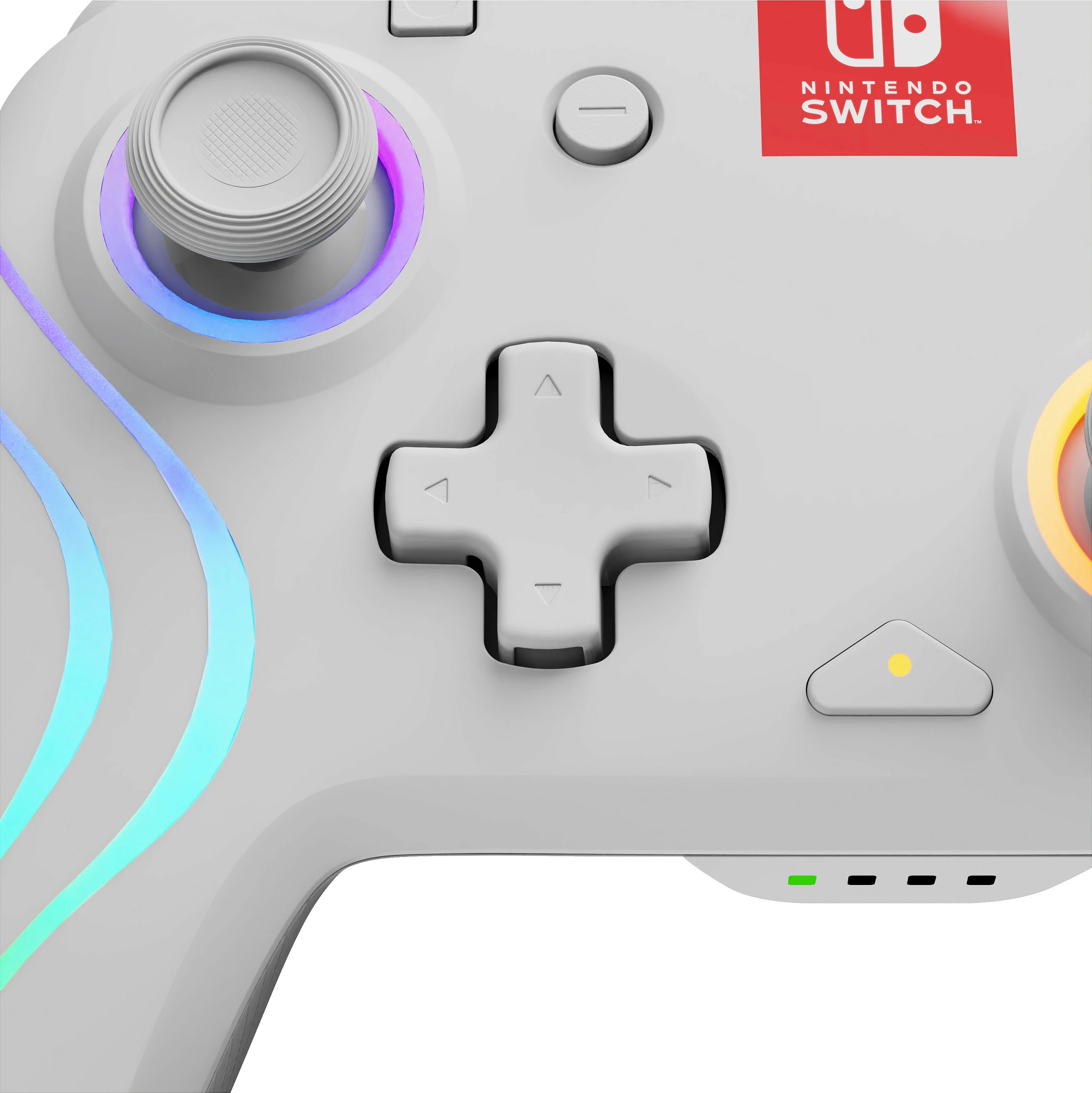 Gamepad PDP Afterglow Wave Wireless për Nintendo Switch/Switch OLED, RGB, i bardhë