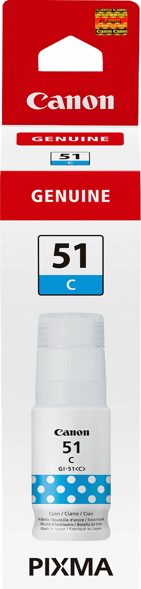 Shishe boje Canon GI-51C për Canon PIXMA G1520/G2520/G2560/G3520/G3560, 7700 faqe, Cyan