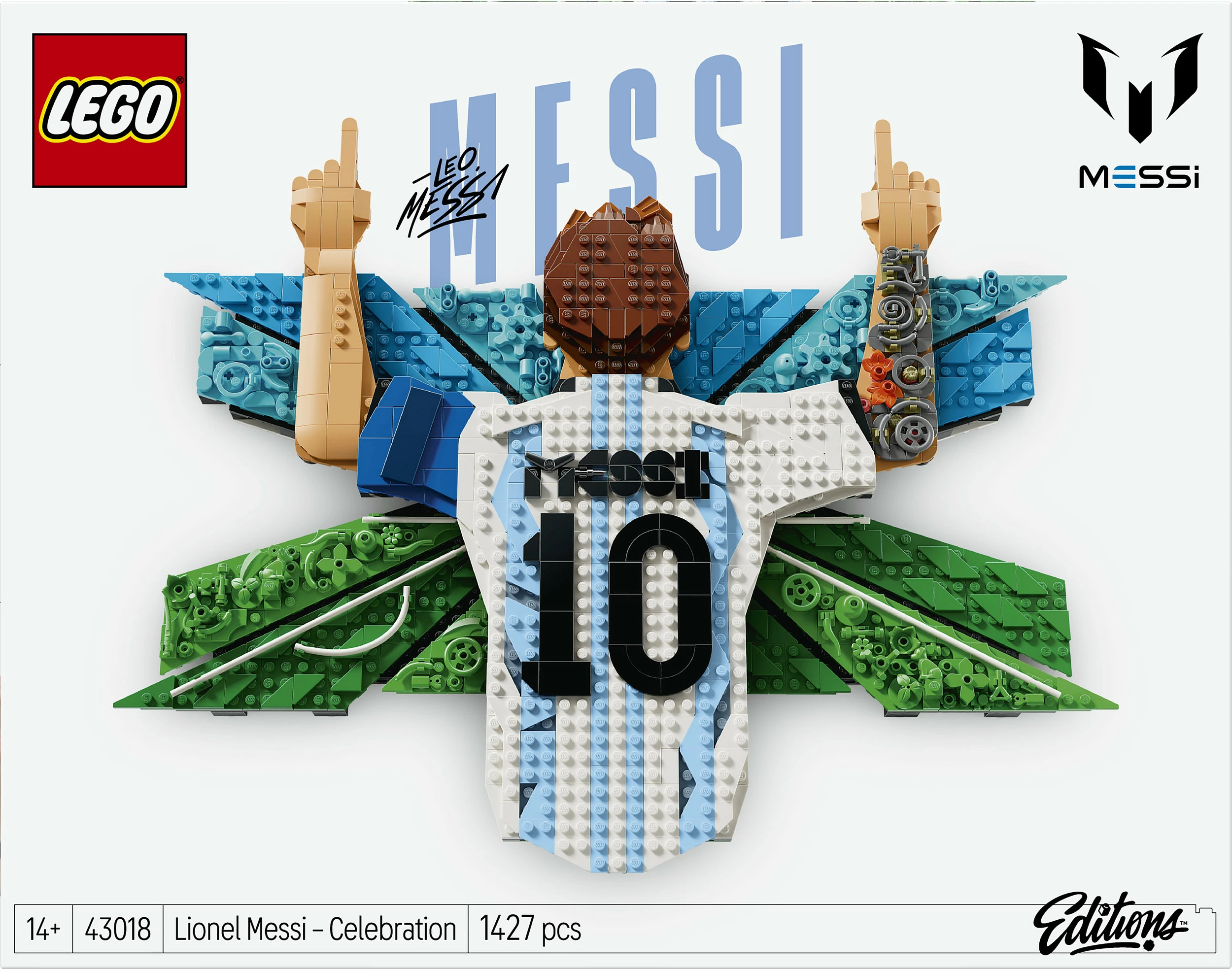 Set ndërtimi LEGO 43018 Lionel Messi Celebration, 1427 pjesë, shumëngjyrësh
