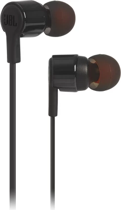 Kufje in-ear JBL Tune 210 (T210), me mikrofon, 3.5 mm, kabllo 1.21 m, të zeza