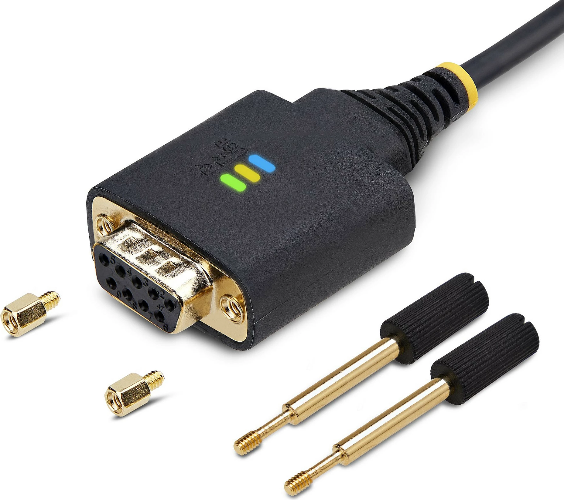 Adapter kabll USB-A në RS232 Null Modem StarTech, 1m, FTDI, DB9, i zi