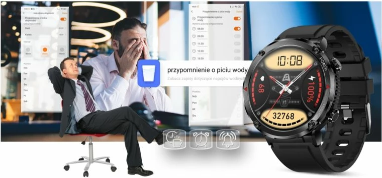 Smartwatch Gravity për të gjithë, e zezë