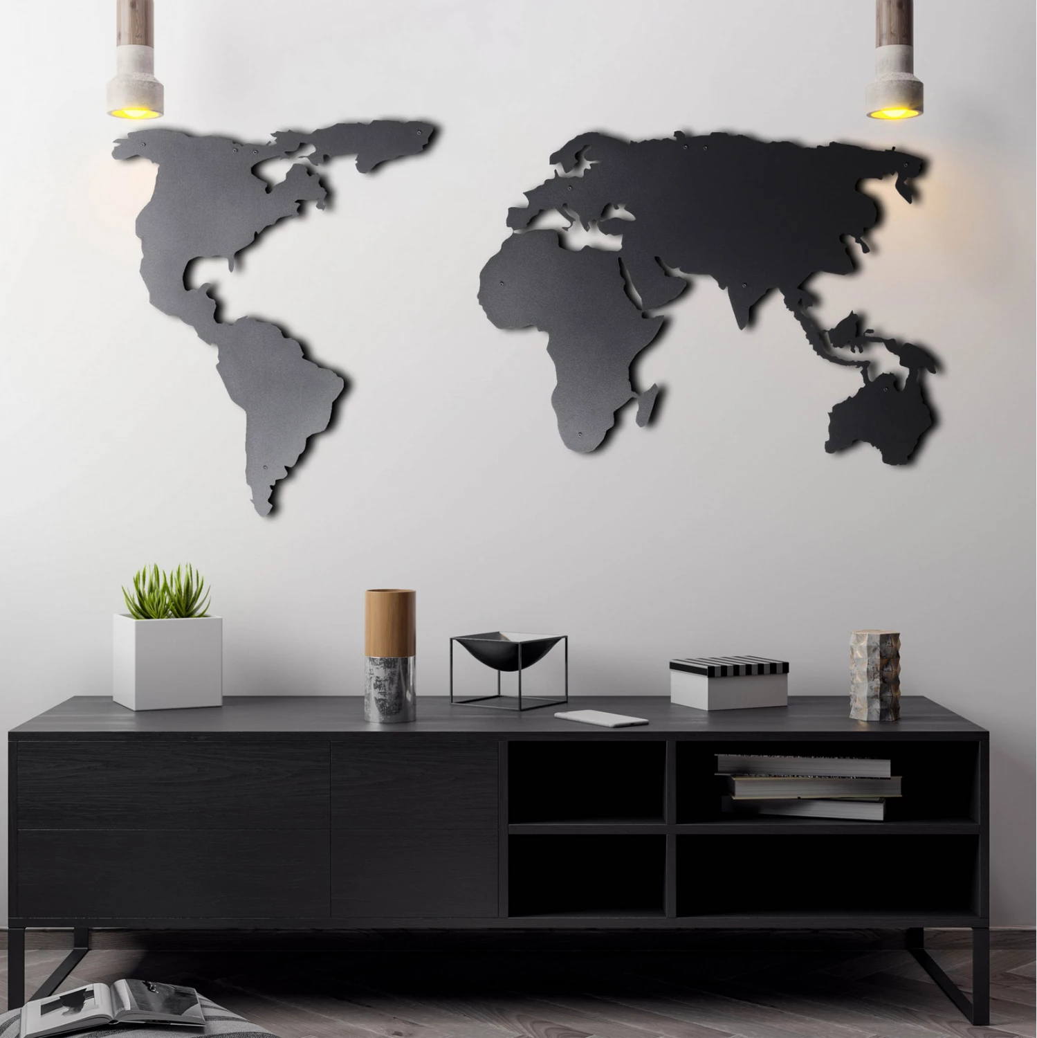 Dekor muri metalik, hartë botërore, FH7209, 60x120 cm