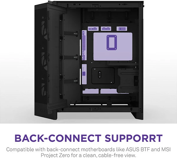 Kasë NZXT H9 Flow Midi Tower, ATX/EATX/mATX/Mini-ITX, xham i temperuar, e zezë