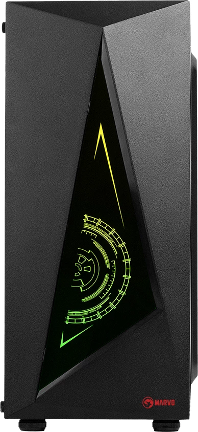 Kasë Marvo CA-119 ATX mid-tower, RGB, xham i temperuar, e zezë
