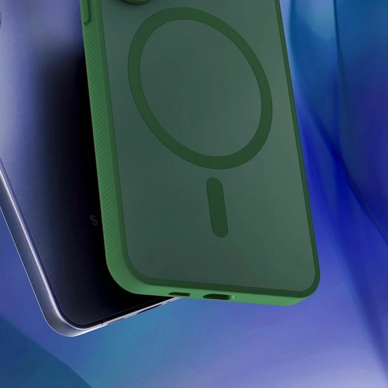 Maskë telefoni 3mk Smoke MagCase për iPhone 16, e gjelbër