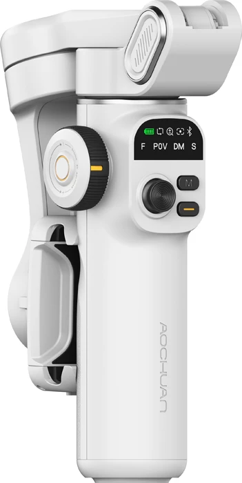 Gimbal stabilizator AOCHUAN Smart X2, 3-aks, krah zgjatës 20 cm, kontroll zoom/fokus, për smartphone, me tripod, i bardhë
