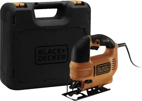 Sharrë dekupazhi Black+Decker KFBES500K, 500W, 0-3000 spm, me valixhe, portokalli/zezë