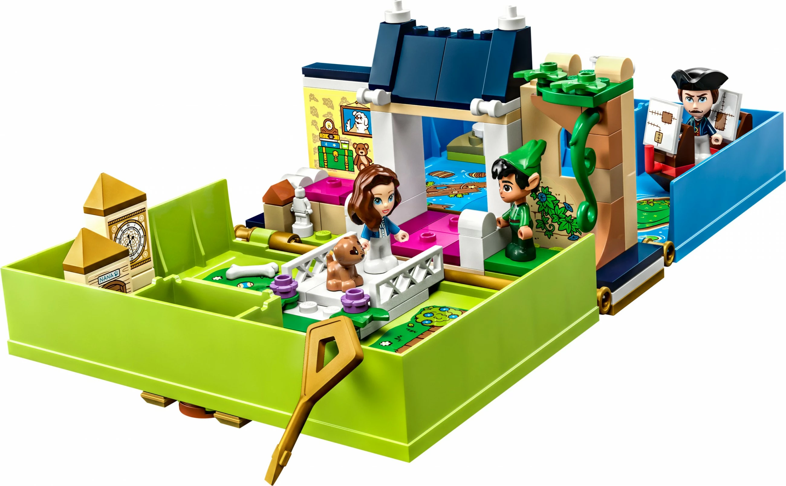Set ndërtimi LEGO Peter Pan & Wendy's Storybook Adventure, 111 pjesë, plastikë, multingjyrësh