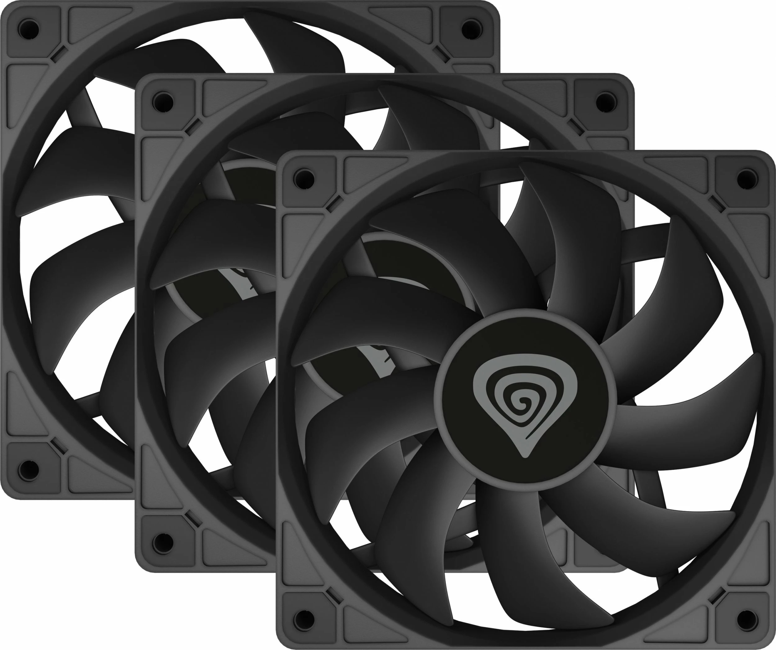 Ventilator kasë PC Genesis Oxal 120 120mm 3-pin, 3-pack, i zi (NGF-2043)
