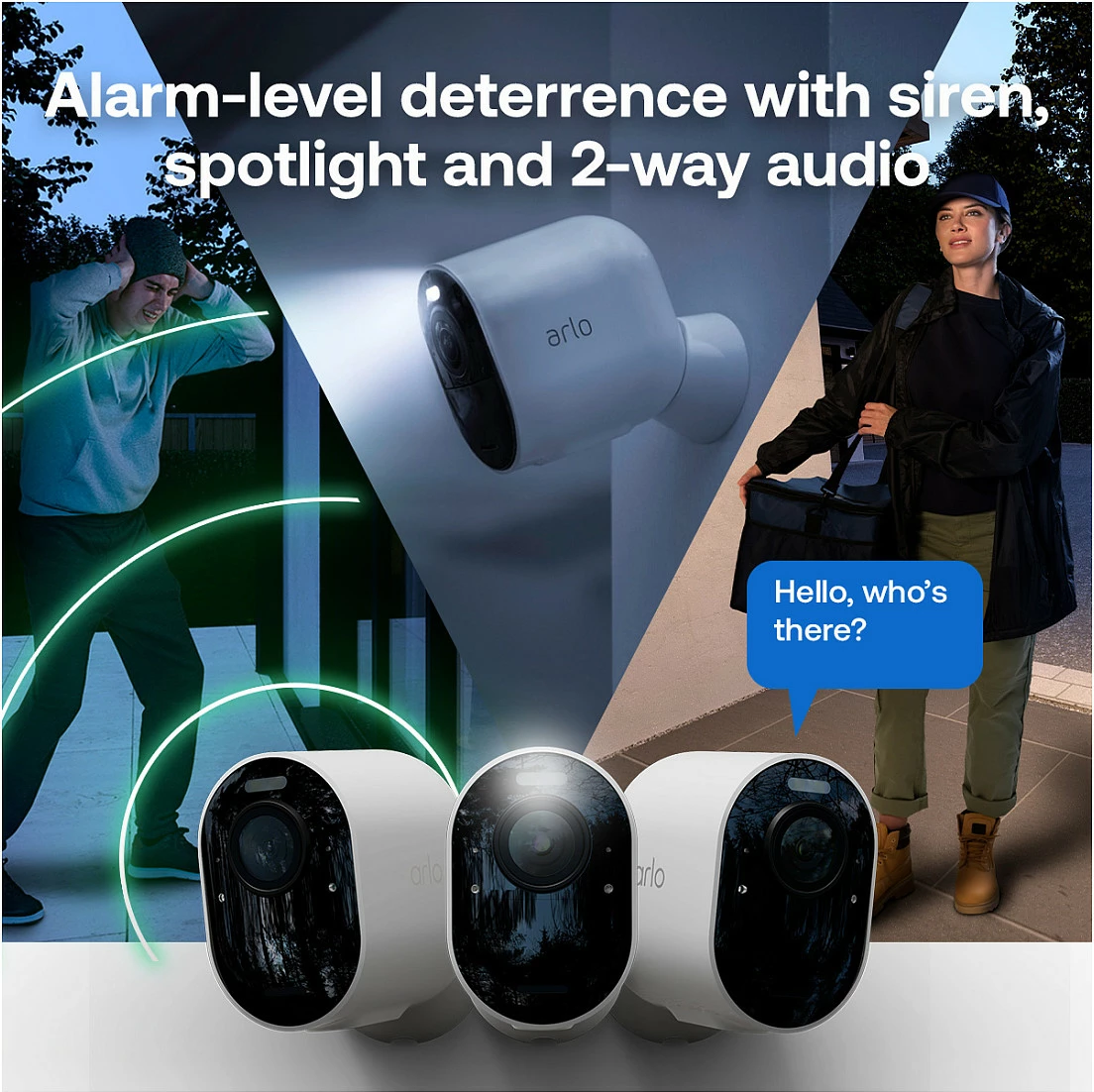 Kamerë sigurie ARLO Pro 6 2K+ (x2), IP Outdoor, Wired & Wireless, 160°, Night Vision me ngjyra, e bardhë