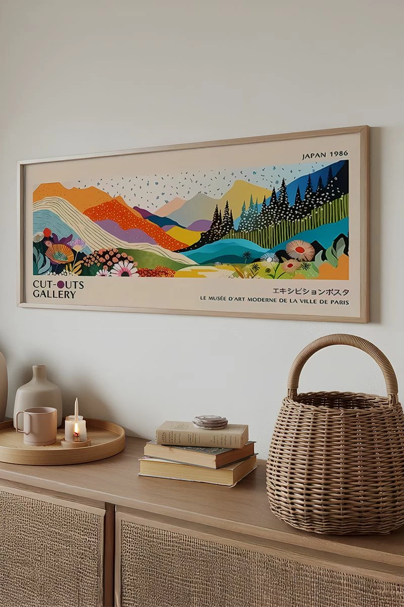 Pikturë dekorative me kornizë, Wallity, Artsmdfyty2-3370, shumëngjyrëshe, 33x70cm