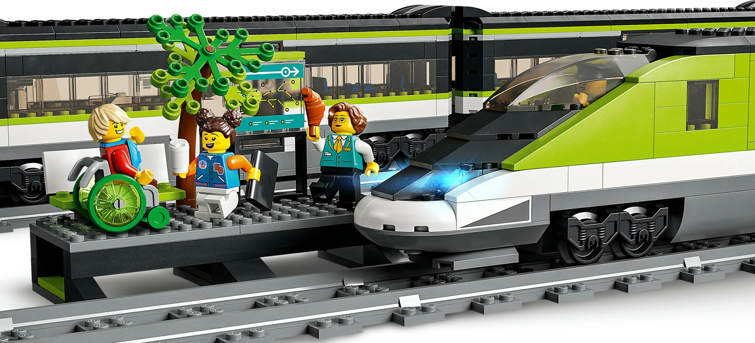 Set ndërtimi LEGO City Express Passenger Train, 7 vjeç e lart, plastik, 764 pjesë, shumëngjyrësh