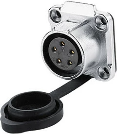 Konektor paneli GoodConnections Alcasa IC01-20P503, prizë M20, metal, IP65/IP67, zi/argjend