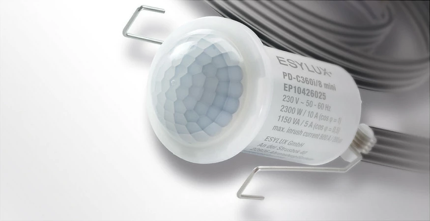 Sensor pranie tavanor Esylux PD-C360i/8 mini KNX, 360°, IP55, i bardhë