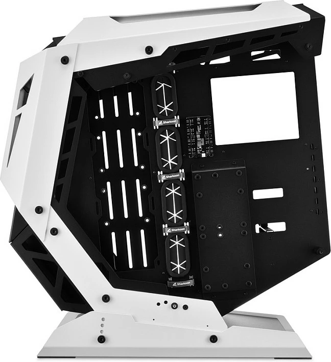 Kasë Sharkoon ELITE SHARK CA700, Tower ATX/micro ATX/Mini-ITX, RGB, xham i kalitur, bardh e zi