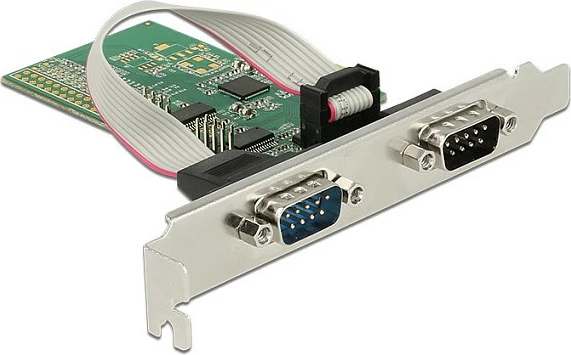 Kartelë zgjerimi PCIe DeLOCK 89557, 4x RS-232 Serial, low-profile, PCIe 2.0, e gjelbër