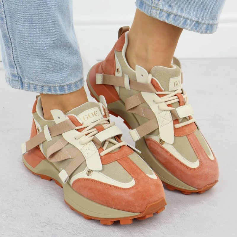 Atlete femra Goe RR2N4064, bezhë-portokalli