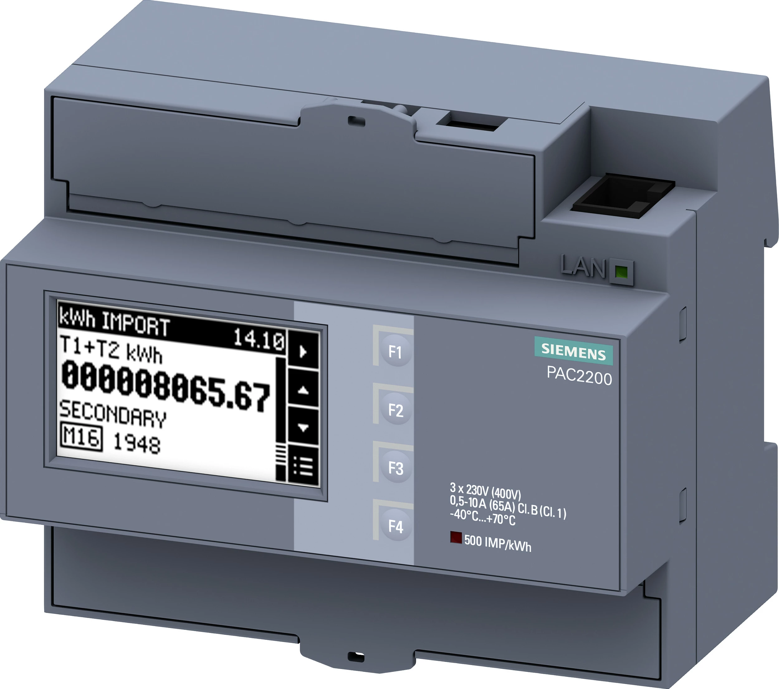Matës energjie Siemens SENTRON PAC2200 7KM2200-2EA40-1JA1, IP40, me LAN