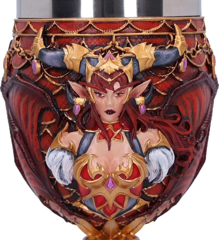 Krigë NEMESIS NOW World of Warcraft Alexstrasza, rezinë, insert inox, 19.5 cm, e kuqe/ari, në kuti dhurate