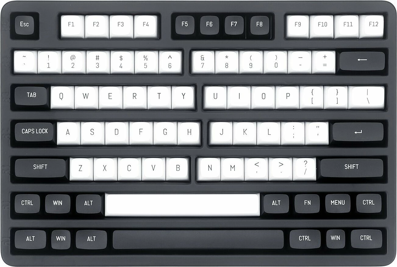 Set kapakësh tastesh Redragon A132 PBT Doubleshot 150 copë, bardhë/zi