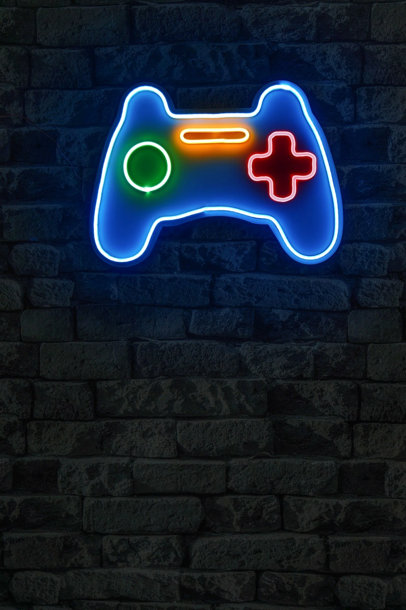 Dritë murale dekorative LED, formë kontrolleri gaming, shumëngjyrëshe, 40x29x3 cm