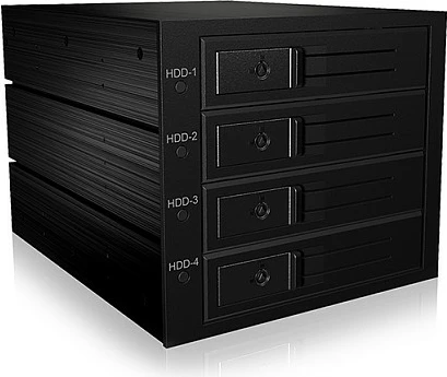 Backplane ICY BOX, 4x 3.5" HDD Hot-Swap, SAS/SATA 12 Gbit/s, Mini SAS HD, e zezë