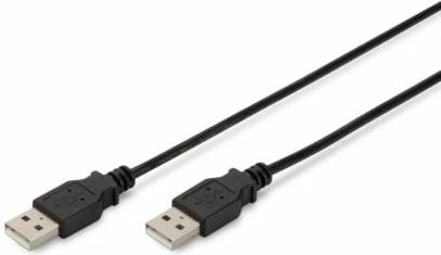 Kabllo USB Digitus AK-300101-010-S USB-A në USB-A 1 m USB 2.0 e zezë