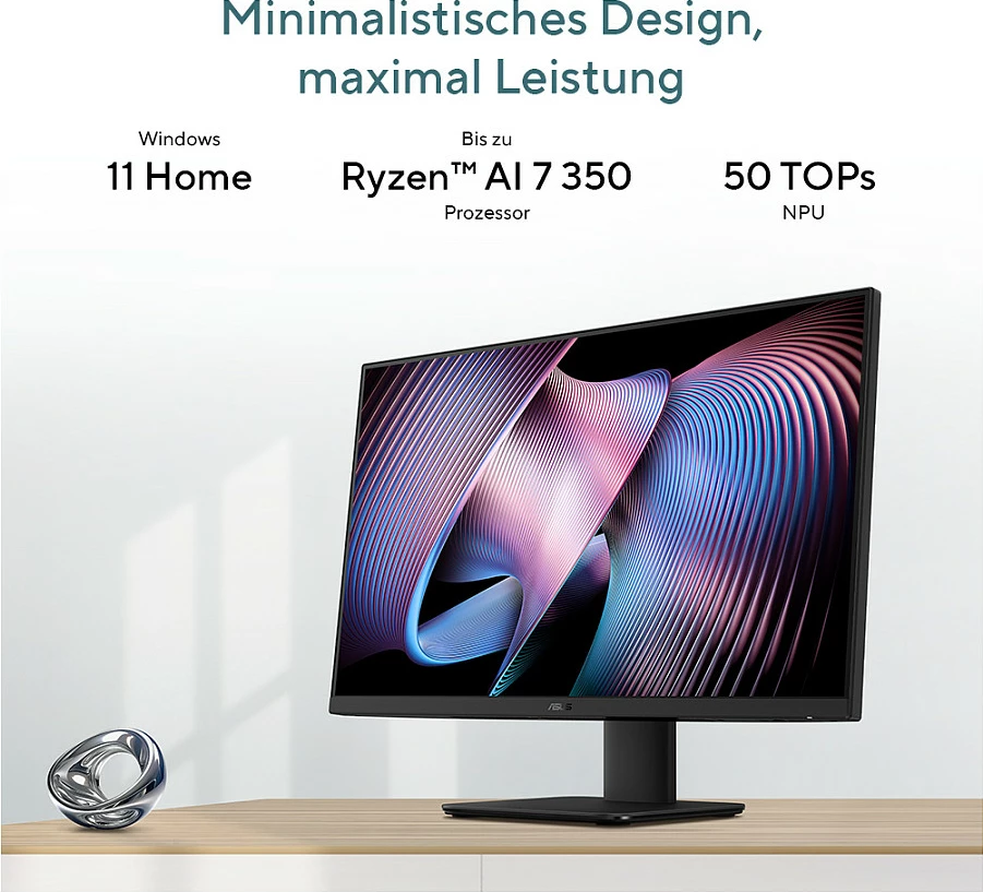 Kompjuter All-in-One ASUS V600 AiO VM670KA-BPE013W, 27" FHD, Ryzen AI 7, 16GB RAM, 1TB SSD, Windows 11 Home, i zi