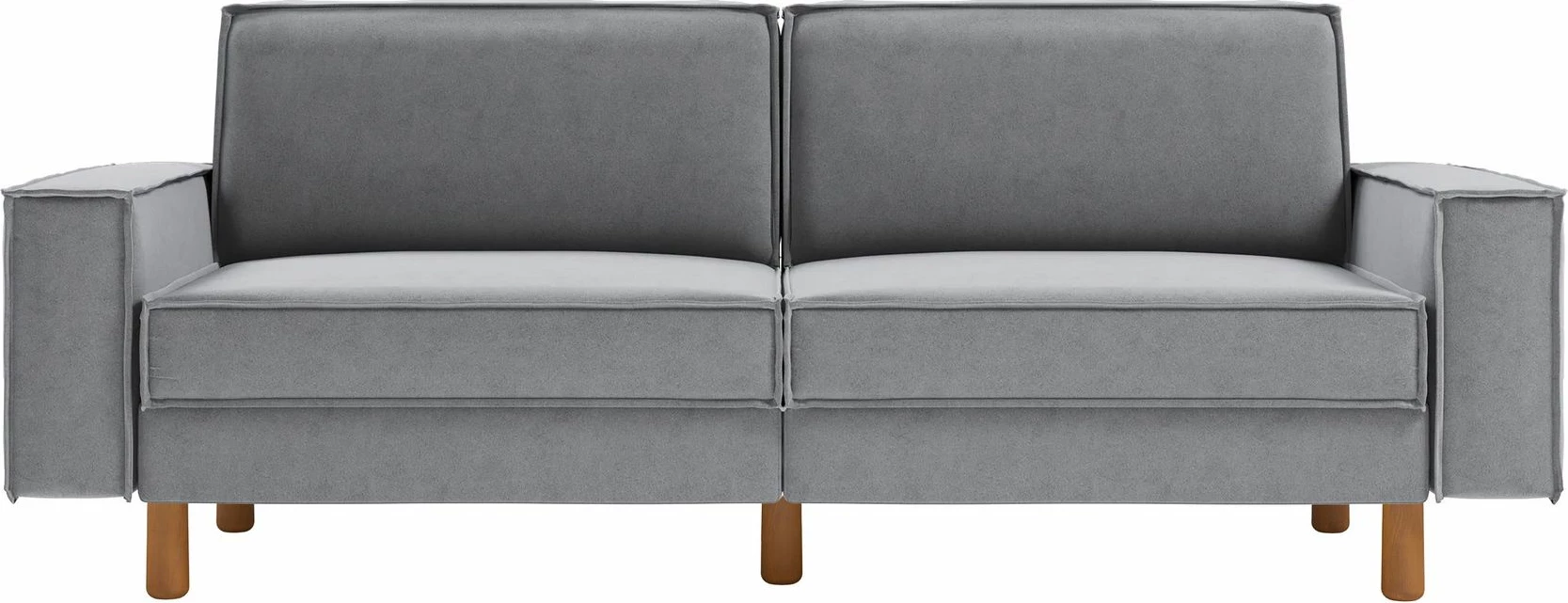 Divan treshe, Atelier del Sofa, Sparrow 3, ngjyrë gri mjegull, këmbë dru arre