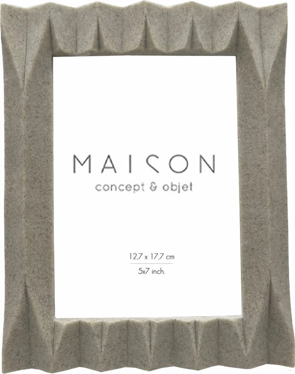 Kornizë foto Plisse, polirezine, ngjyrë bezhë, 18x2x23cm