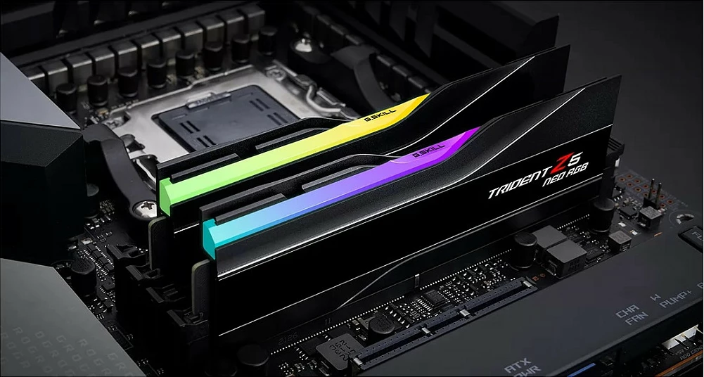 RAM Memorje G.Skill Trident Z5 Neo RGB F5-6000J3238F16GX2-TZ5NR, 32 GB, 2 x 16 GB, DDR5, 6000 MHz, 288-pin DIMM