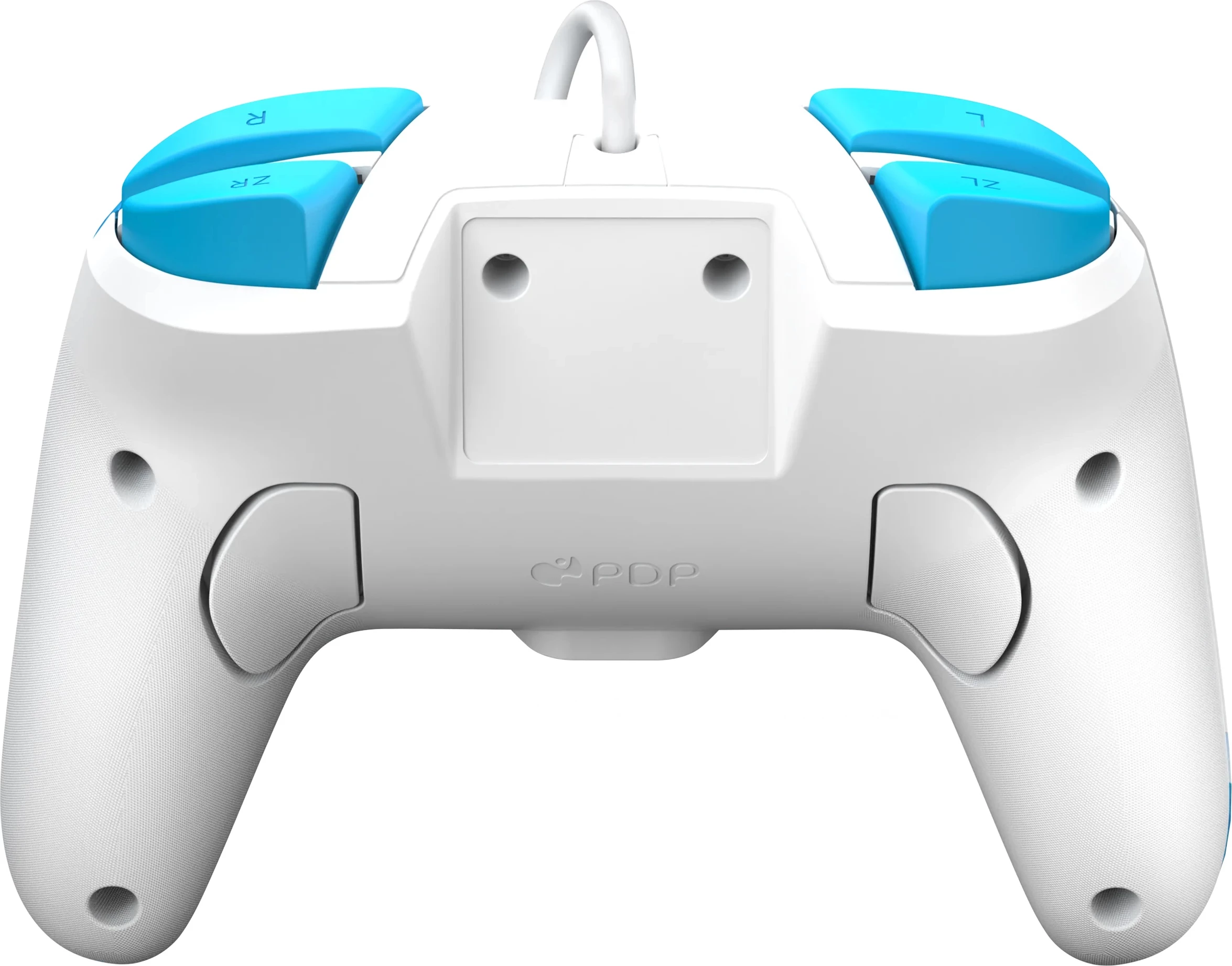 Kontroller i kablluar PDP Rematch Mario Escape për Nintendo Switch/Switch 2, audio 3.5mm, butona të programueshëm, blu/bardhë