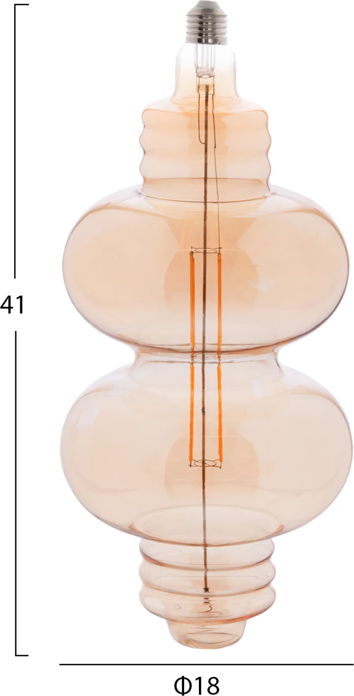 Llambë LED filament, 8W, E27, 3000K, ngjyrë ari, e zbehtë, FH4053.02 6
