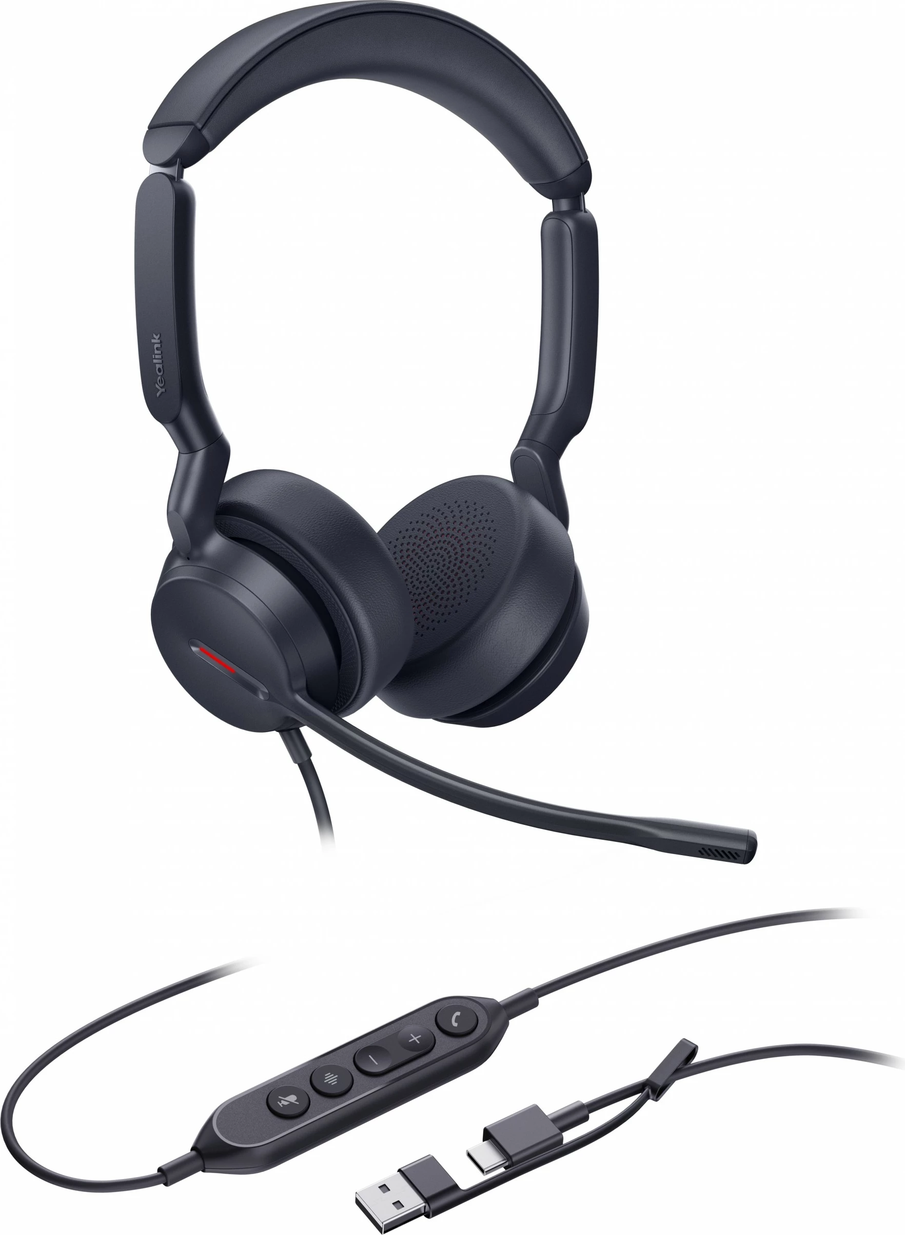 Kufje Yealink UH44 Dual UC, USB-C/A, me mikrofon, e zezë