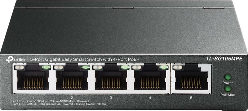 Switch TP-Link TL-SG105MPE 5 porta Gigabit 4x PoE+ metal