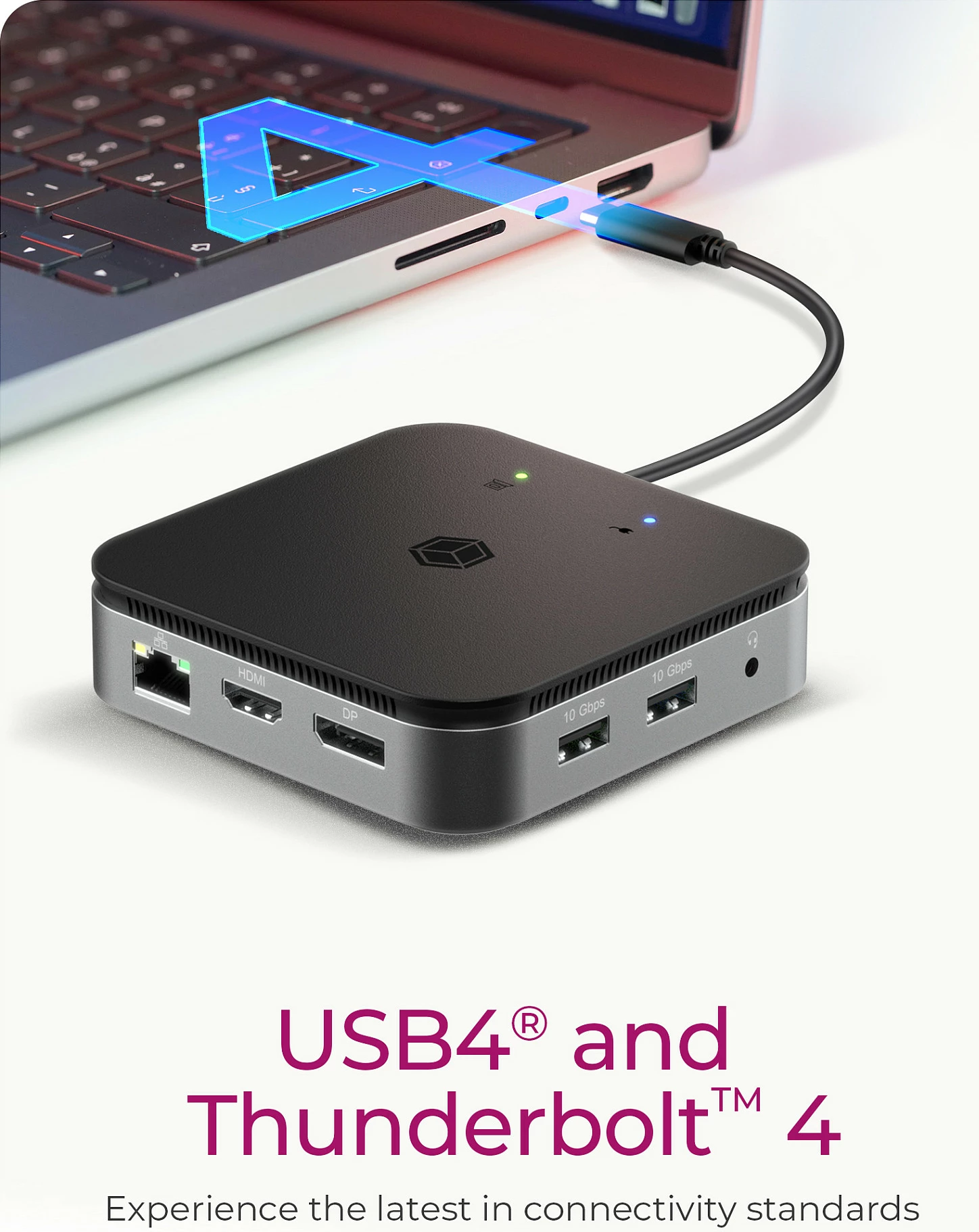 Docking station ICY BOX IB-DK8801-TB, USB4, 7 porte, 60W, anthracite