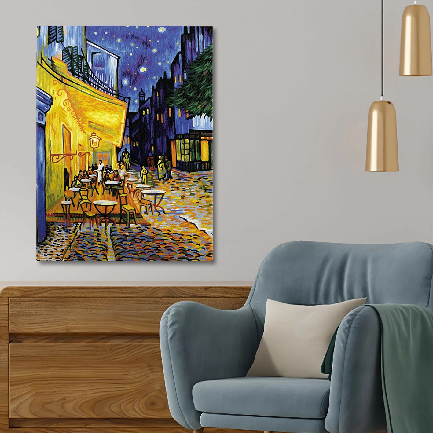 Pikturë dekorative në kanavacë, shumëngjyrëshe, kornizë druri, 70x100cm